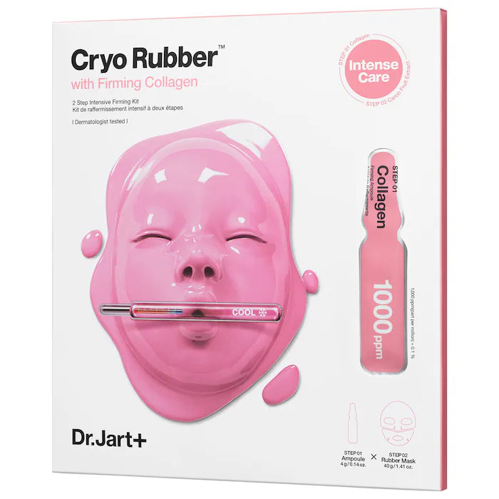 Dr. Jart+ Cryo Rubber™ Hydrating Hyaluronic Acid Face Mask - Deep Moisturizing for Dry Skin, Anti-Aging & Skin Repair - Perfect for Spa Nights & Self-Care Routines