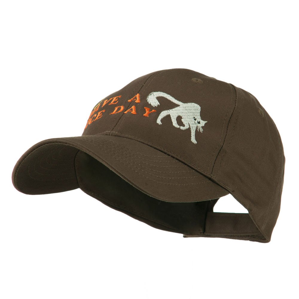 Halloween Cat Embroidered Baseball Cap - Funny 'Have a Nice Day' Design - Perfect for Costume Parties, Trick or Treating & Halloween Festivities