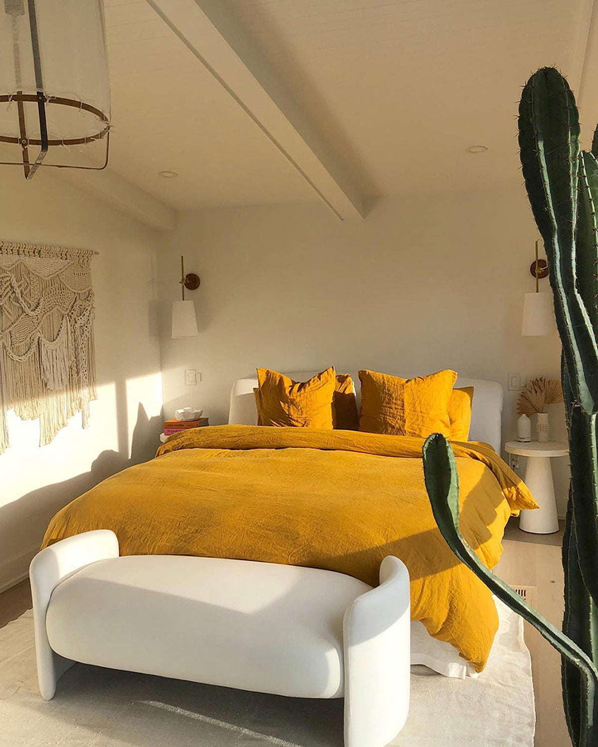 100% Pure French Flax Linen Duvet Cover Set with Turmeric Dye | Organic & Breathable Bedding for All Seasons | Perfect for Master Bedrooms, Guest Rooms & Eco-Friendly Homes