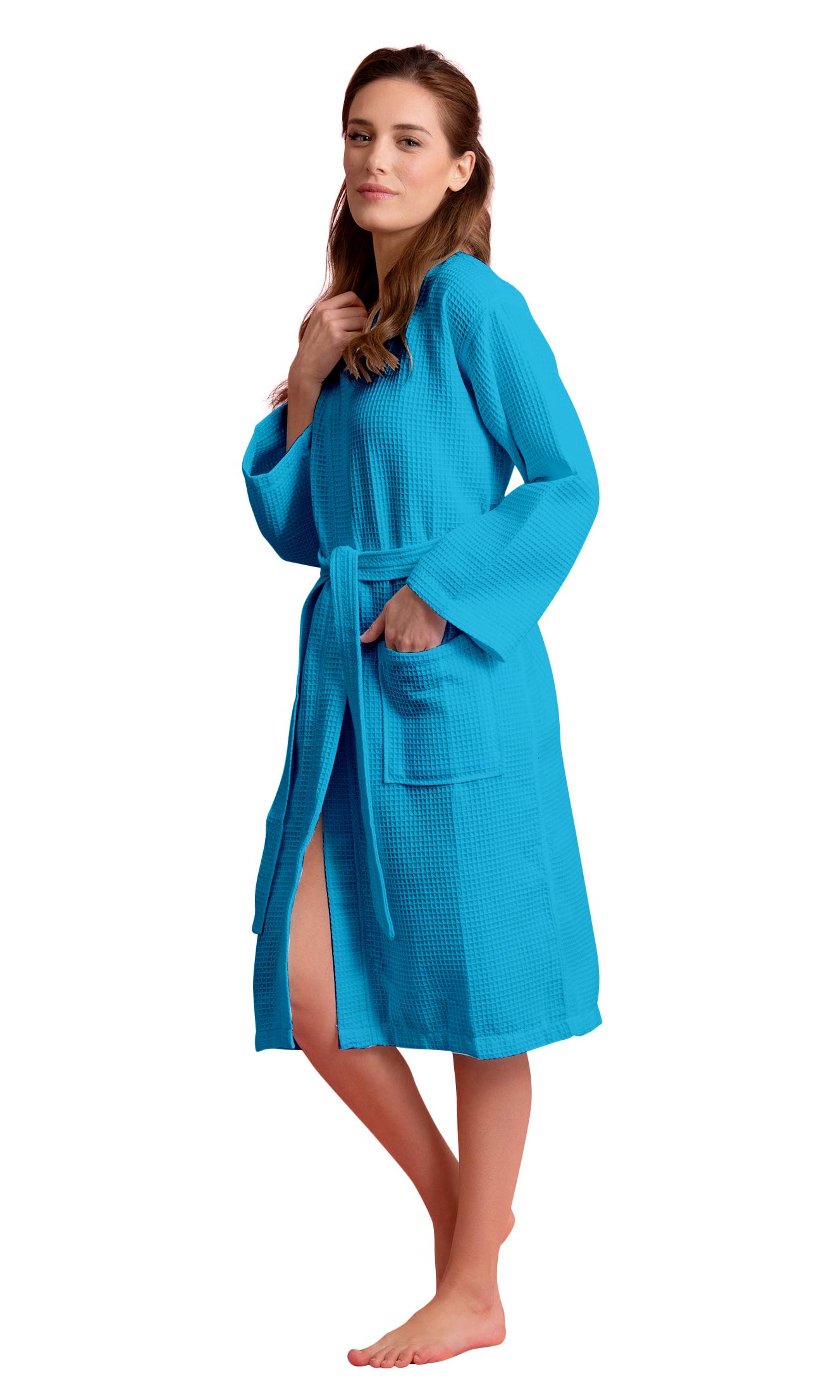 Luxurious Soft Absorbent Lightweight Long Kimono Waffle Spa Bathrobe for Women - Perfect for Relaxation, Spa Days, and Cozy Lounging at Home