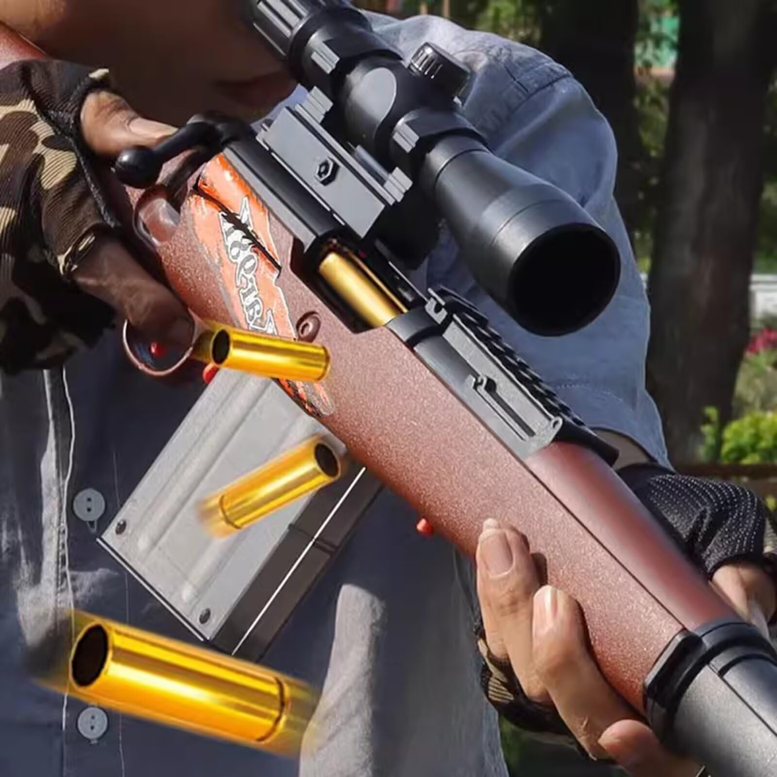 Kids Toy Pistol Gun - Soft Foam Blaster with Safe Foam Balls | Sniper Rifle Style 98K Toy Gun for Children | Outdoor Play, Nerf Battle Games & Birthday Gifts