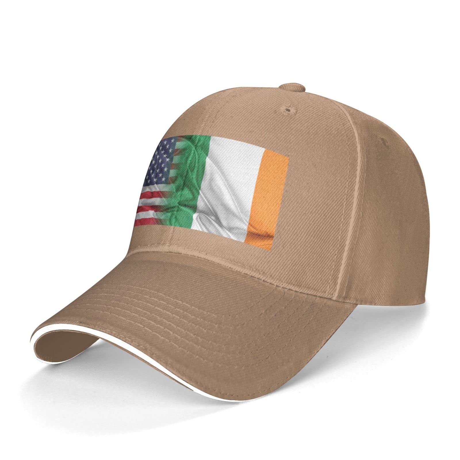 USA & Ireland Flag Baseball Golf Cap - Adjustable Trucker Hat for Outdoor Sports, Casual Wear & Patriotic Events - Custom Design Available