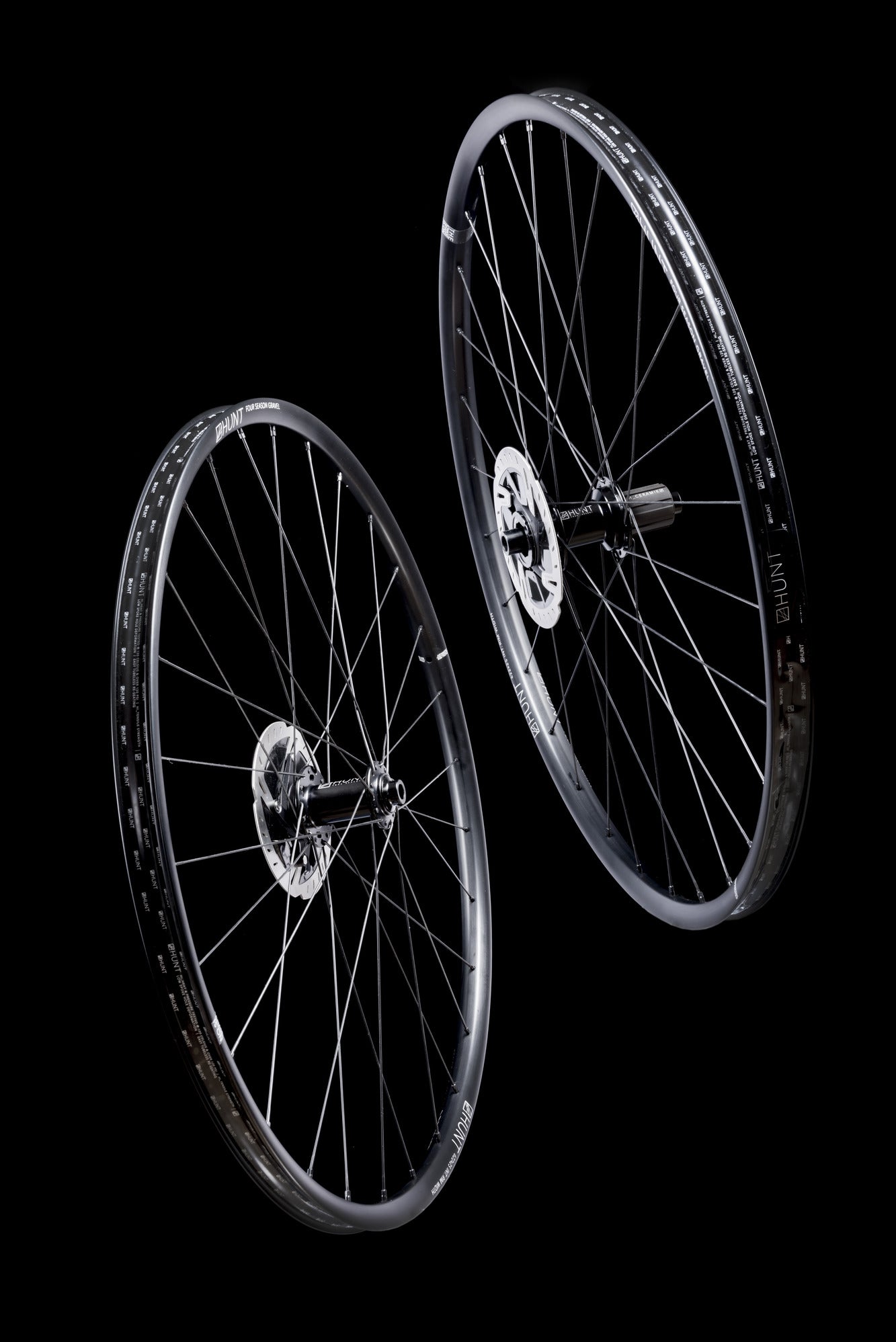 HUNT 4 Season Gravel Wheelset - Lightweight Carbon Bike Wheels for All-Terrain Cycling | Perfect for Adventure Riding, Commuting & Off-Road Trails