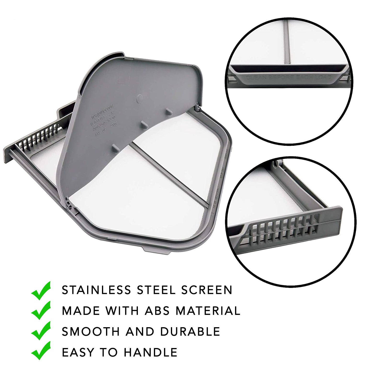 MaximalPower DC97 16742A Replacement Dryer Lint Filter Screen Compatible with Samsung Dryers - High Efficiency Dust Trapping for Laundry Room & Home Appliance Maintenance