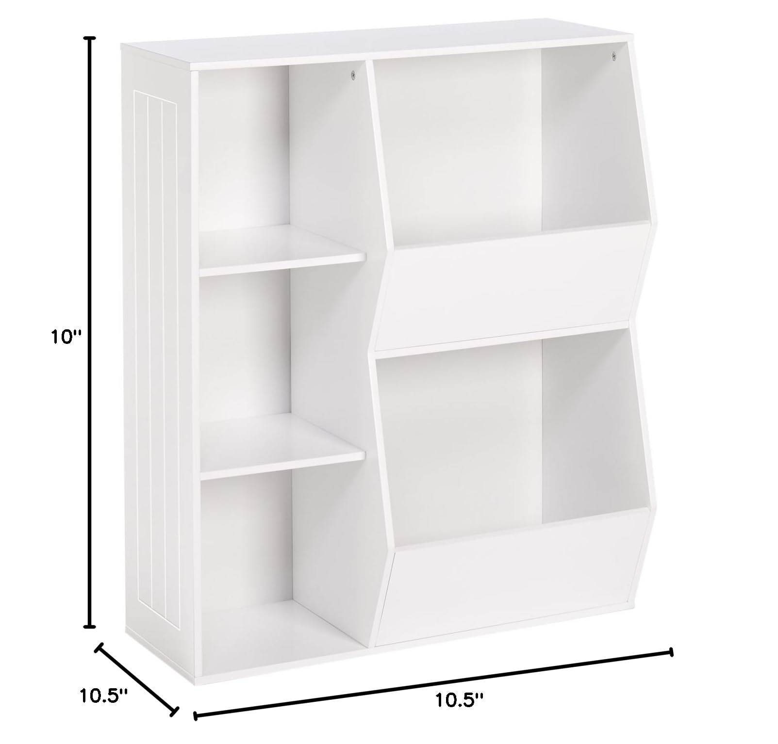 RiverRidge 3-Tier Floor Cabinet with 6 Storage Bins - Organizer Shelf for Bedroom, Bathroom, Kitchen & Office - Space Saving Storage Solution for Toys, Books, Clothes & Home Essentials