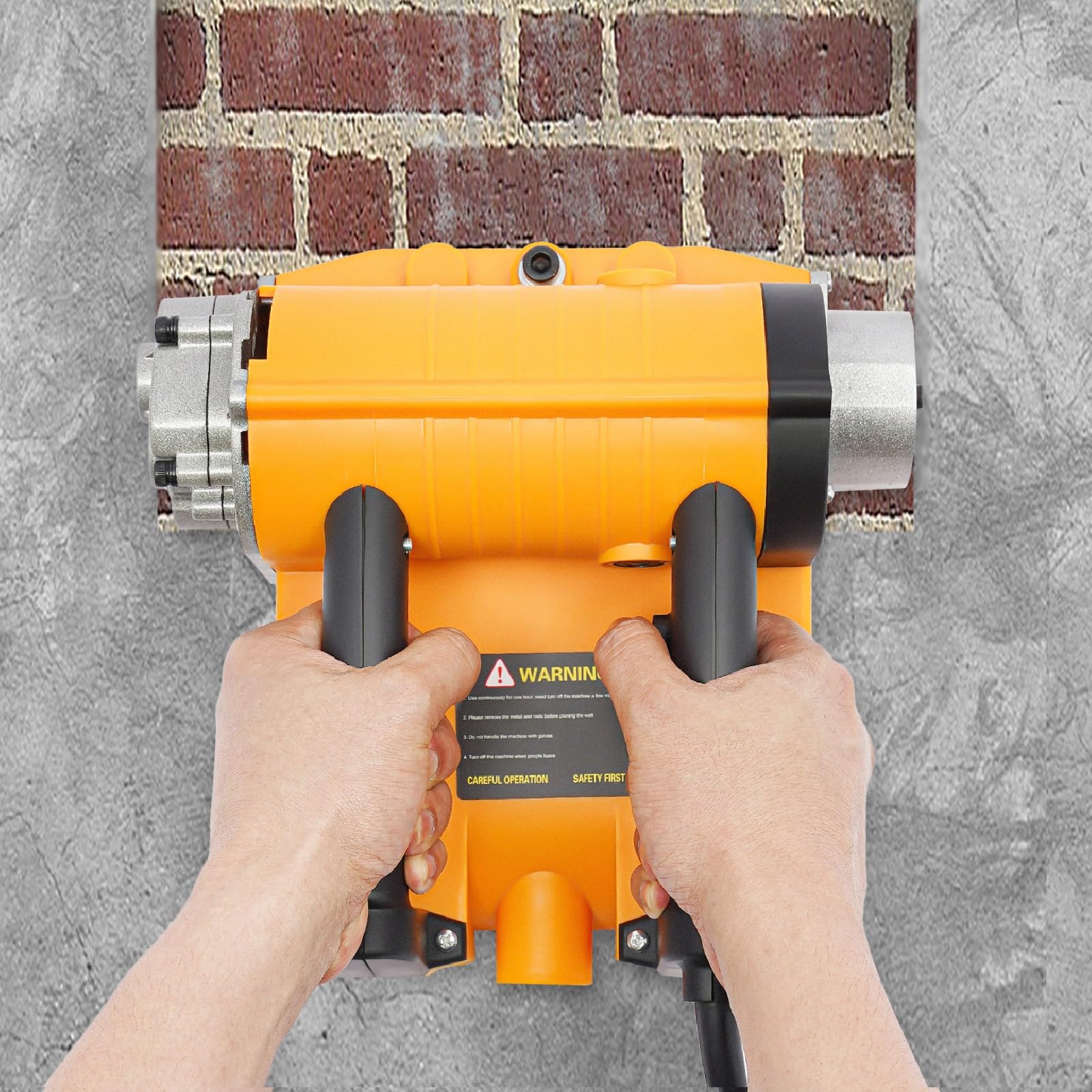 110V 4580W Electric Wall Planer - Concrete Power Shovel & Planing Machine for Wall Renovation, Cement Stripping | Heavy Duty Construction Tool for Drywall, Plaster Removal & Surface Leveling | Perfect for DIY Home Improvement & Professional Contractors (Orange)