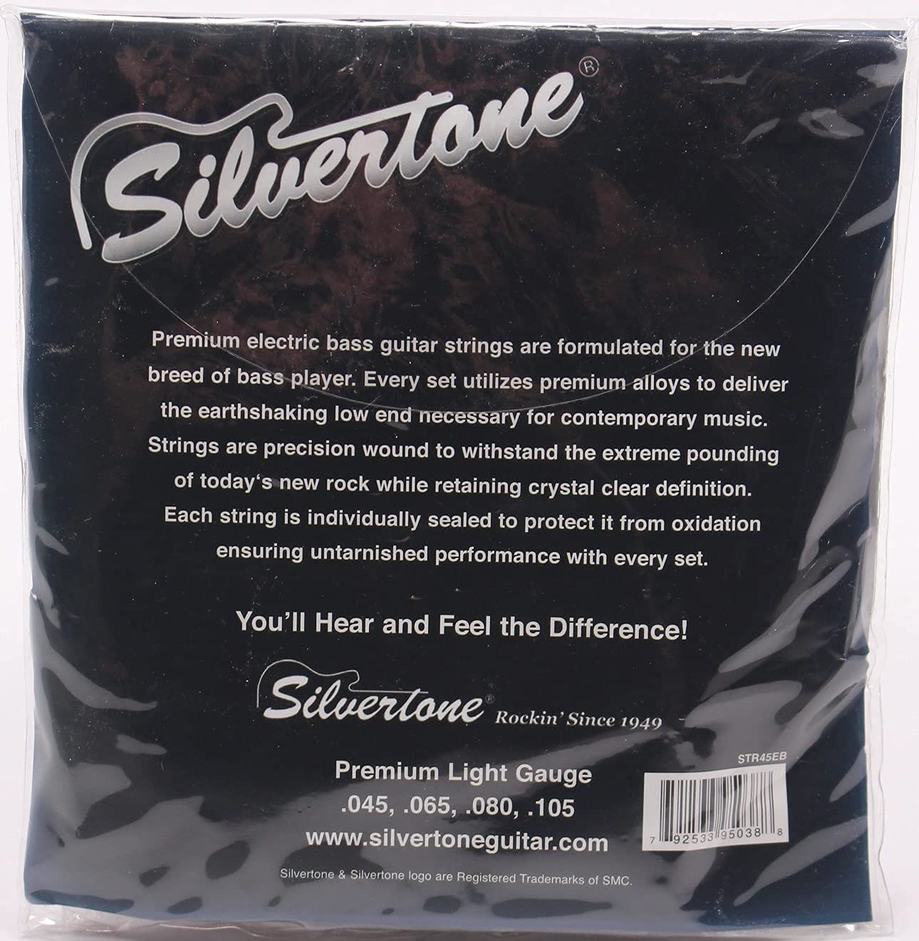 Premium Bass Guitar Strings STR45EB - Long-Lasting & Bright Tone for Electric Bass - Perfect for Live Performances, Studio Recording & Practice