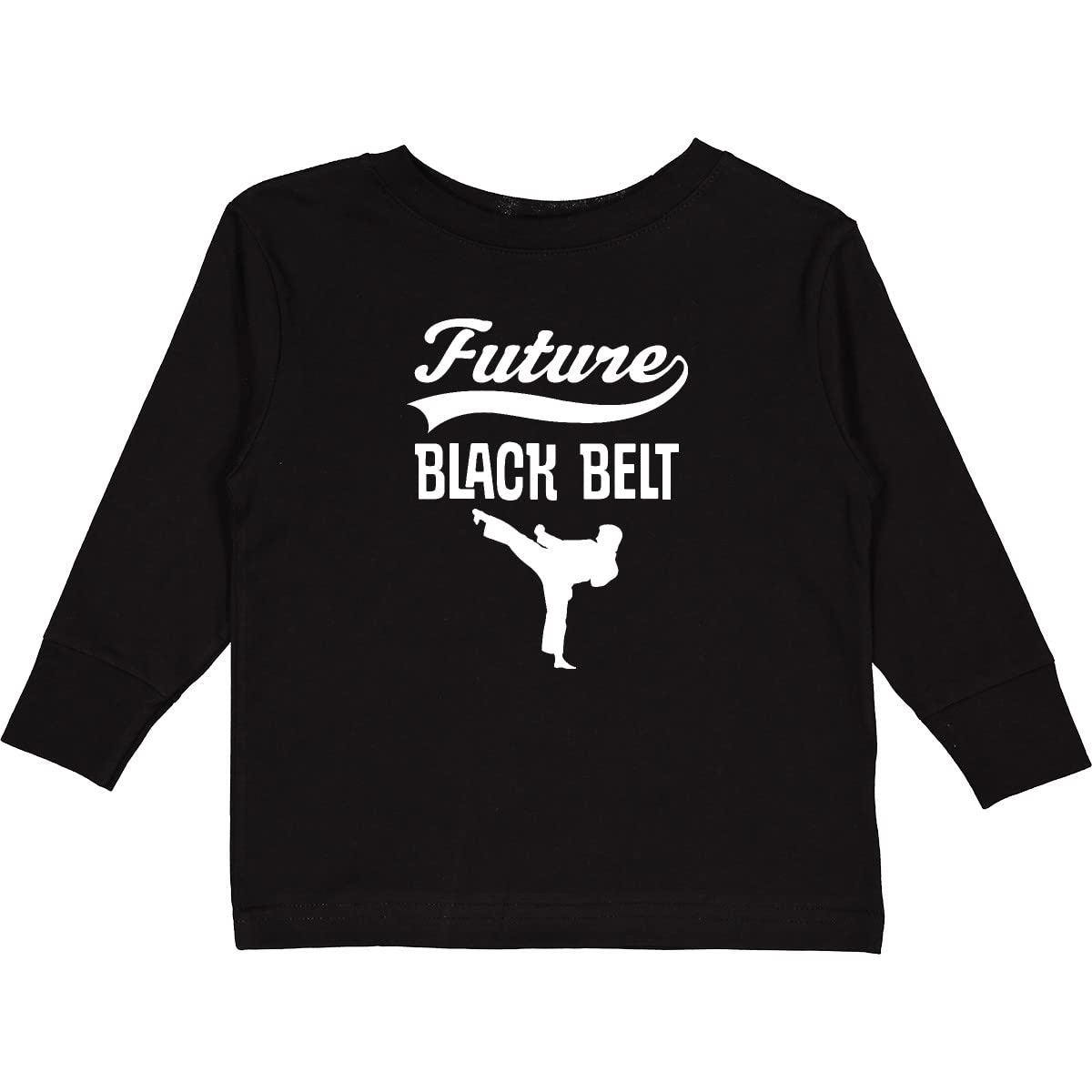 Inktastic Martial Arts Future Black Belt Karate Toddler Long Sleeve T-Shirt - Cute Training Outfit for Kids Karate Class & Birthday Gifts