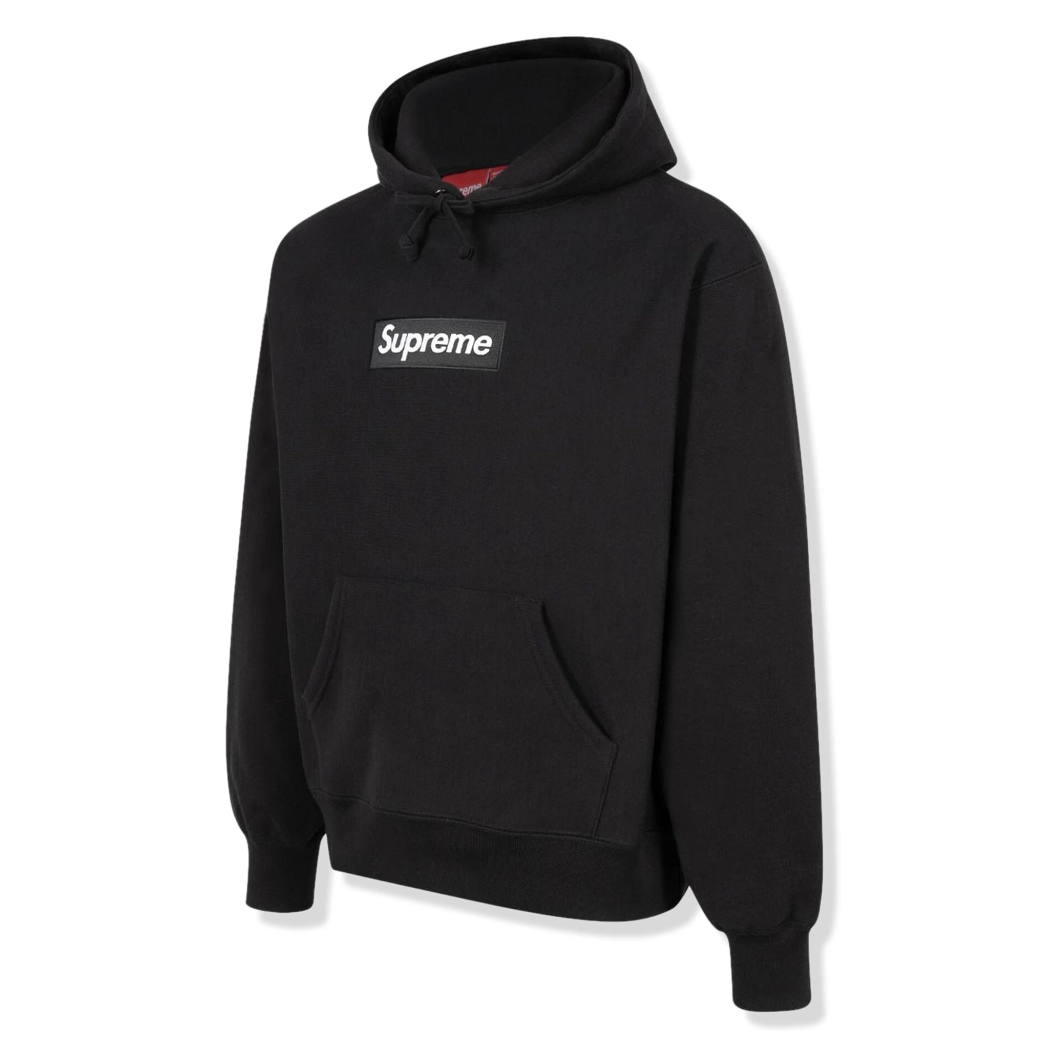 Supreme Box Logo Black Hoodie for Men & Women | FW23 Collection | Streetwear Fashion | Perfect for Urban Style & Winter Layering