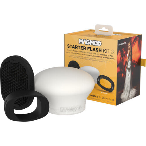 MagMod Starter Flash Kit v2 - Professional Photography Lighting Modifier for Canon, Nikon, Sony DSLR Cameras - Perfect for Portrait, Wedding, and Event Photography