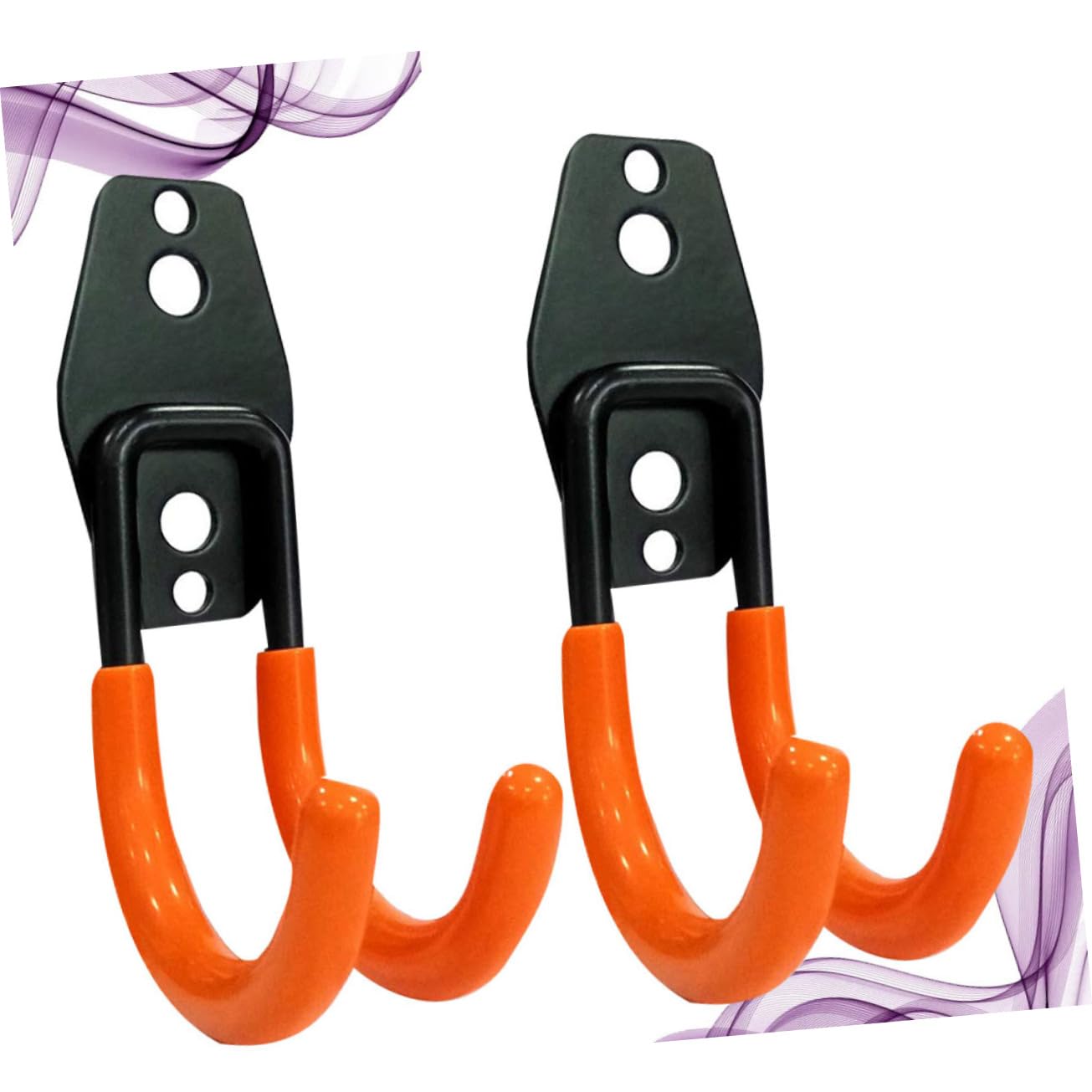 LALADEFIEE Heavy Duty Wall Hooks for Garage - 4 Pack Metal Coat Hooks with 50lb Weight Capacity - Wall Mounted Organizer for Tools, Hats & Keys - Perfect for Garage, Entryway & Mudroom Organization
