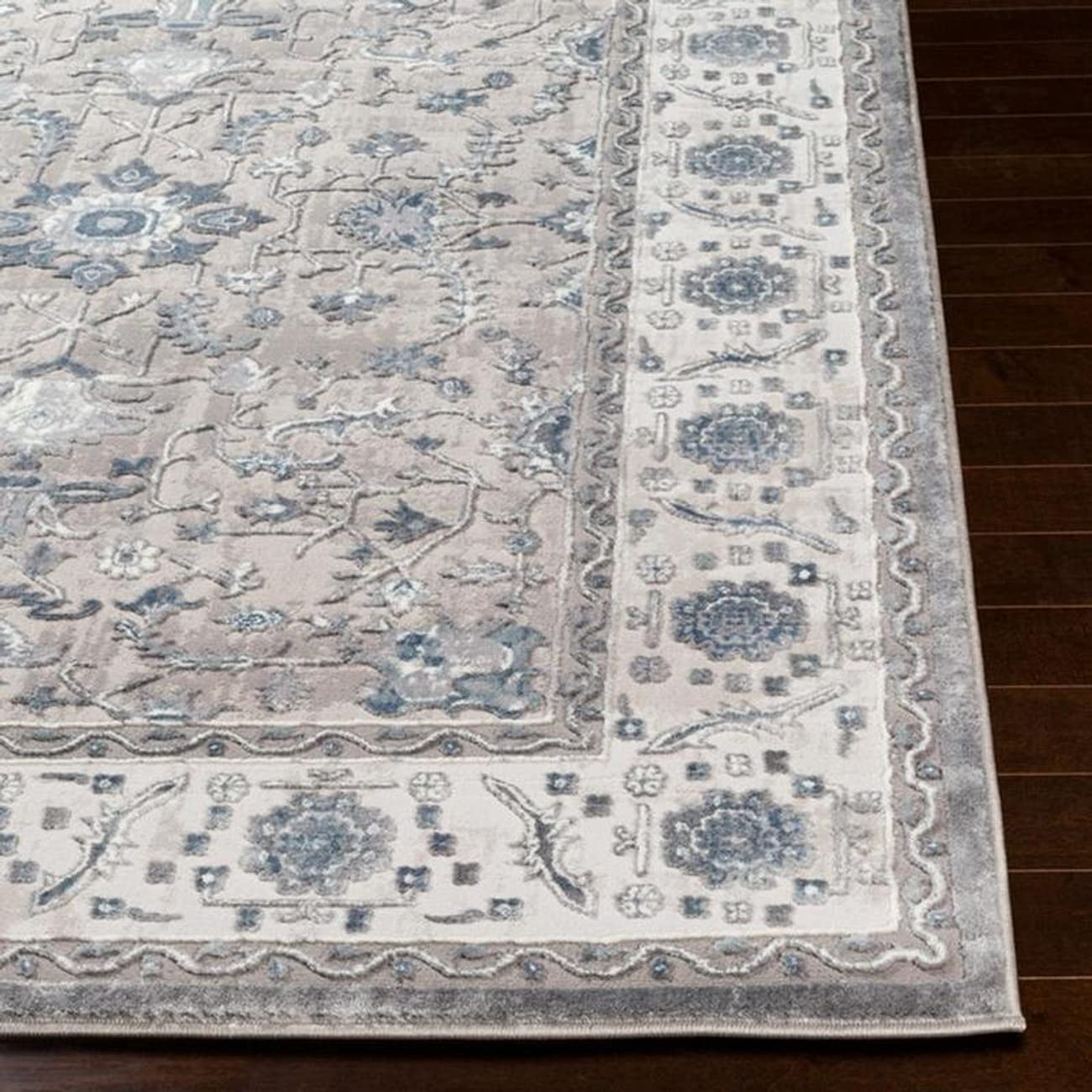 Mark&Day Traditional Navy Area Rug 2x3 - Non-Slip Blue and White Carpet for Living Room, Bedroom, Kitchen - Soft Indoor Floor Mat (2' x 2'11