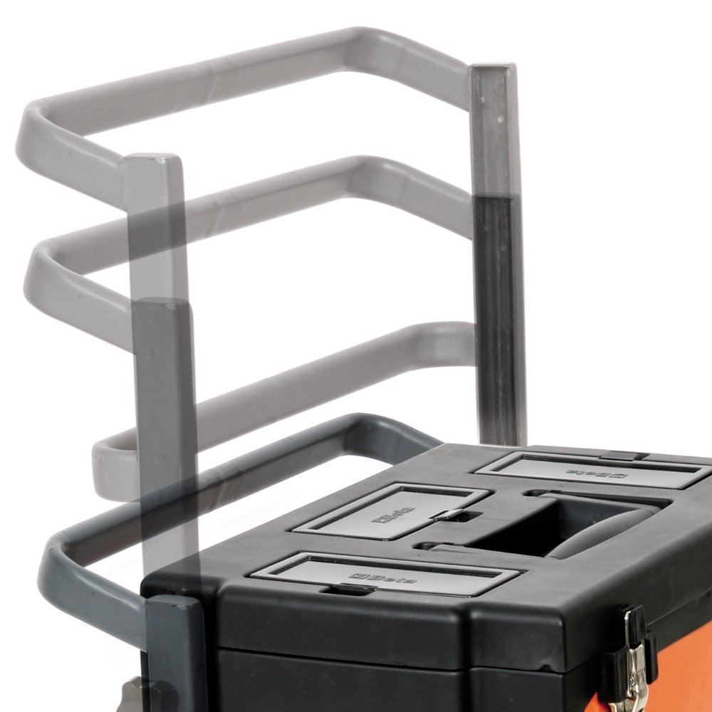 Beta C42S 2-Module Rolling Metal Tool Box Trolley with Detachable Tool Box & Telescoping Handle - Heavy Duty Portable Tool Storage for Mechanics, Construction, and DIY Projects
