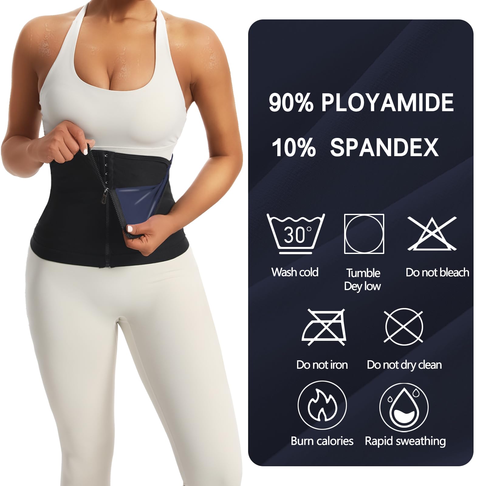 JBT Waist Trainer for Women - Sweat Band & Waist Training Corset - Specially Designed Women's Waist Trimmer for Weight Loss & Body Shaping - Perfect for Workouts, Postpartum Recovery & Everyday Wear