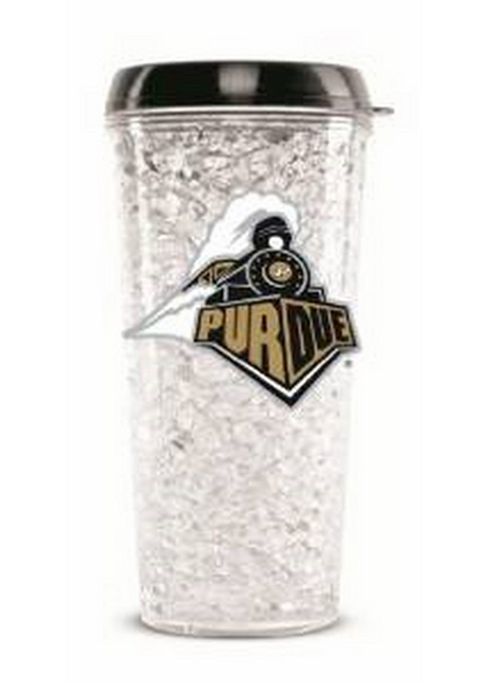 16 oz Purdue Boilermakers Crystal Tumbler with Straw and Lid - Insulated Stainless Steel Travel Mug for Coffee, Tea & Cold Drinks - Perfect for School, Office, Gym and Outdoor Activities