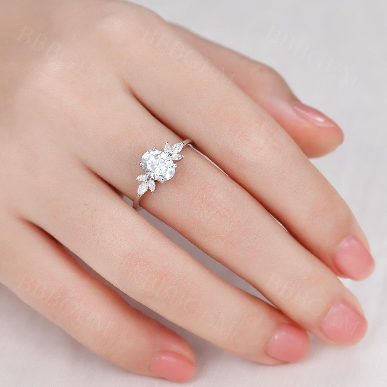 14K Rose Gold Oval Moissanite Engagement Ring - Wedding, Promise & Anniversary Jewelry for Women | Perfect for Proposals, Bridal Sets & Special Occasions