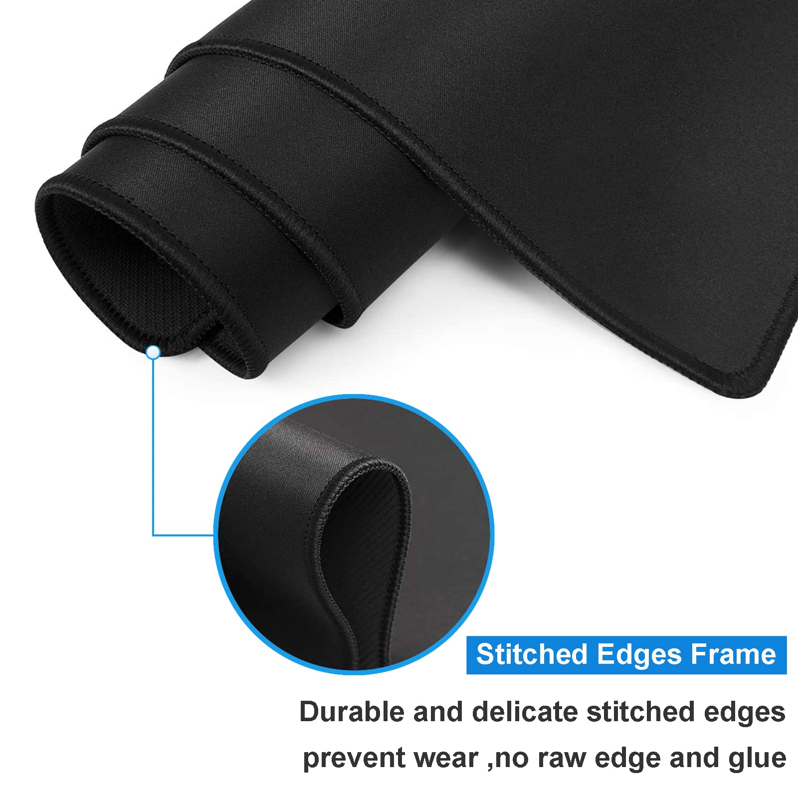 XXL Large Gaming Mouse Pad - Extended Non-Slip Rubber Base with Stitched Edges - 31.5x15.7 Inch Desk Mat for PC Gaming & Office Work - Perfect for Computer Desks, Workstations & Gaming Setups
