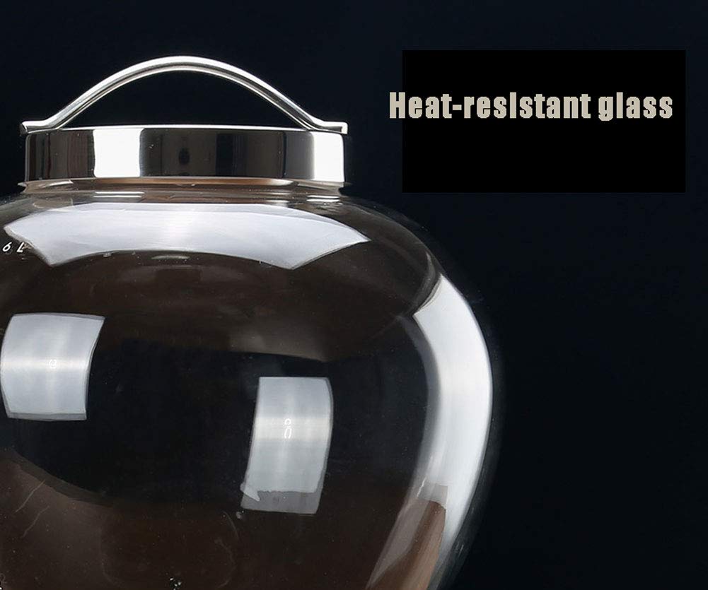 Premium Glass Beverage Dispenser with Stand - 8L (2 Gallon) Clear Drink Water Dispenser with Stainless Steel Spigot - Perfect for Parties, Weddings, Bars, BBQs, and Outdoor Events - Ideal for Lemonade, Iced Tea, Cocktails, and Punch Serving
