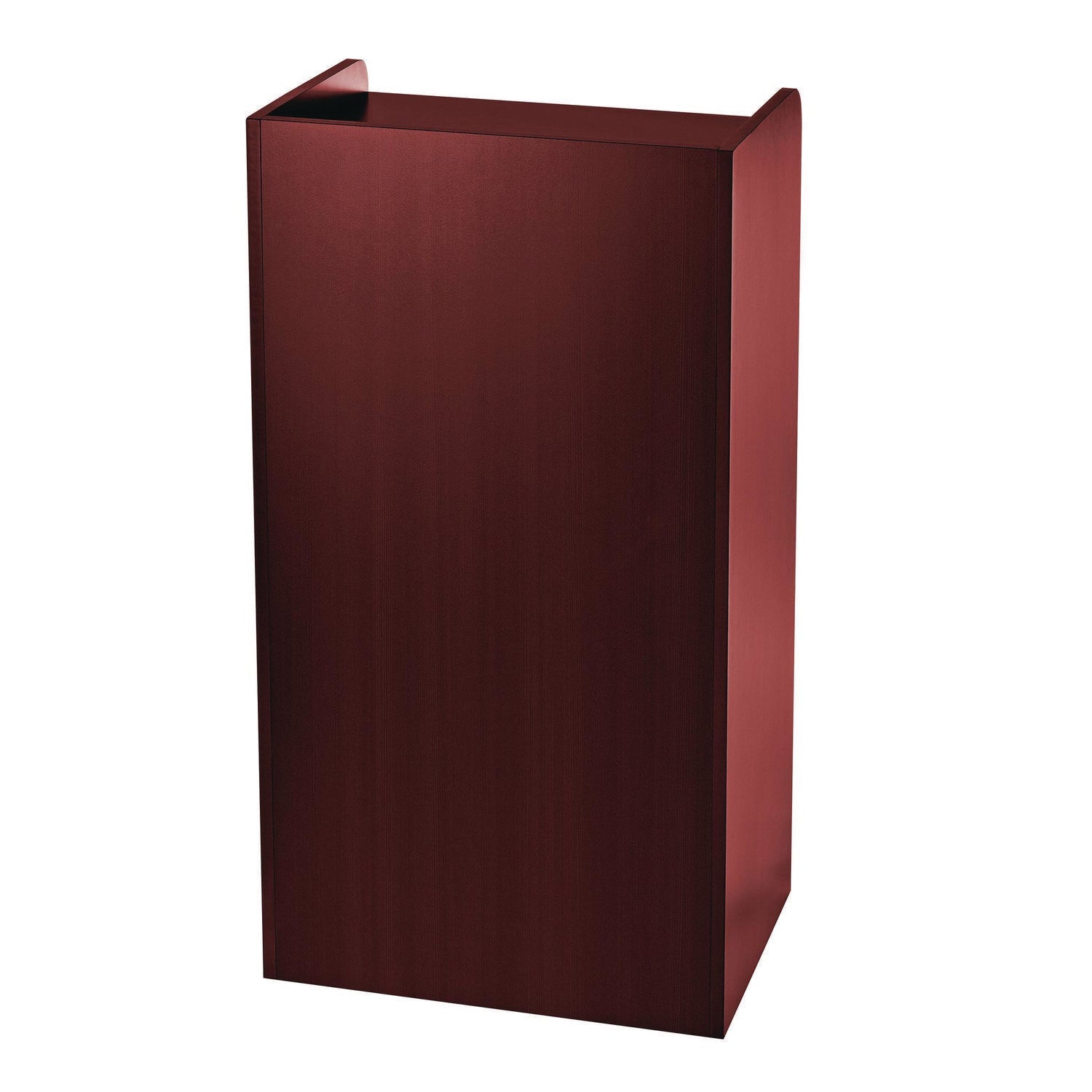 AdirOffice Wooden Mobile Lectern Podium with Storage Shelves - 22.44