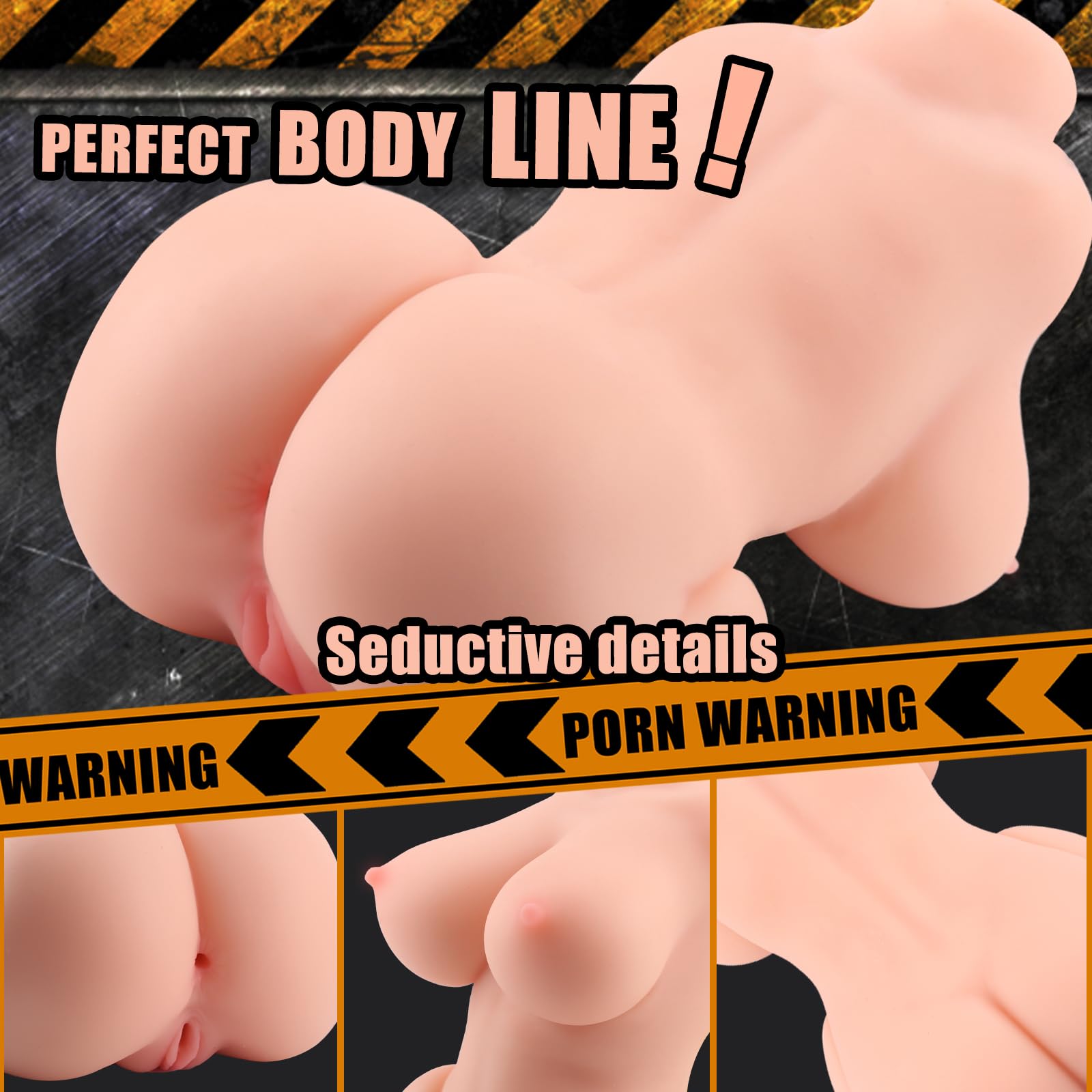 Realistic Male Masturbator Sex Doll with Big Breasts - 4Lb Compact Love Doll for Men, Vagina Anal & Breast Play | Perfect for Discreet Solo Pleasure, Travel & Stress Relief