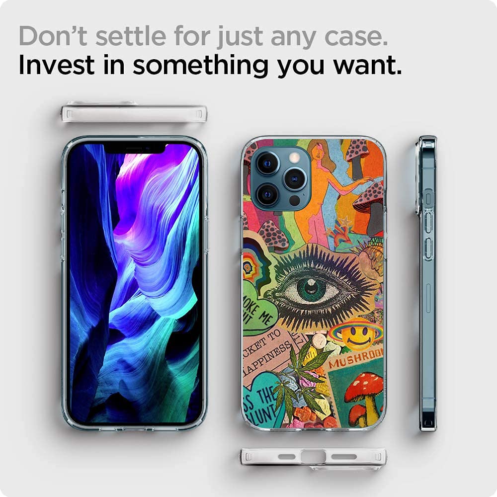 Trippy Psychedelic Mushroom iPhone 11 Case - Colorful Shroom Art Protective TPU Cover for Women & Girls | Shockproof Clear Phone Case for Hippie Style, Music Festivals & Boho Lovers