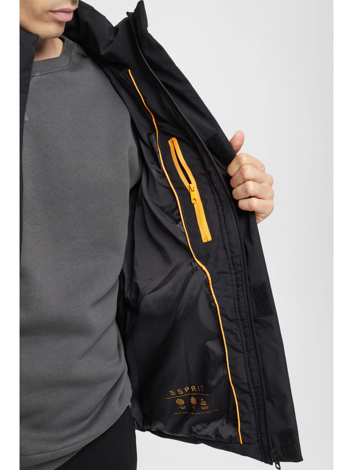 ESPRIT Men's Lightweight Waterproof Jacket - Windproof Outdoor Coat for Hiking, Travel & Daily Wear | Casual Slim Fit Spring Fall Jacket for Men