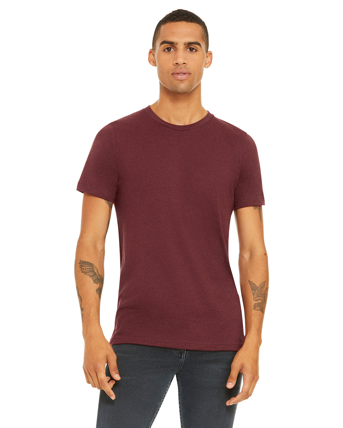 Bella + Canvas 3001CVC Unisex Heather CVC Crew Neck T-Shirt - Soft Cotton Blend Tee for Men & Women - Perfect for Casual Wear, Screen Printing & Everyday Comfort