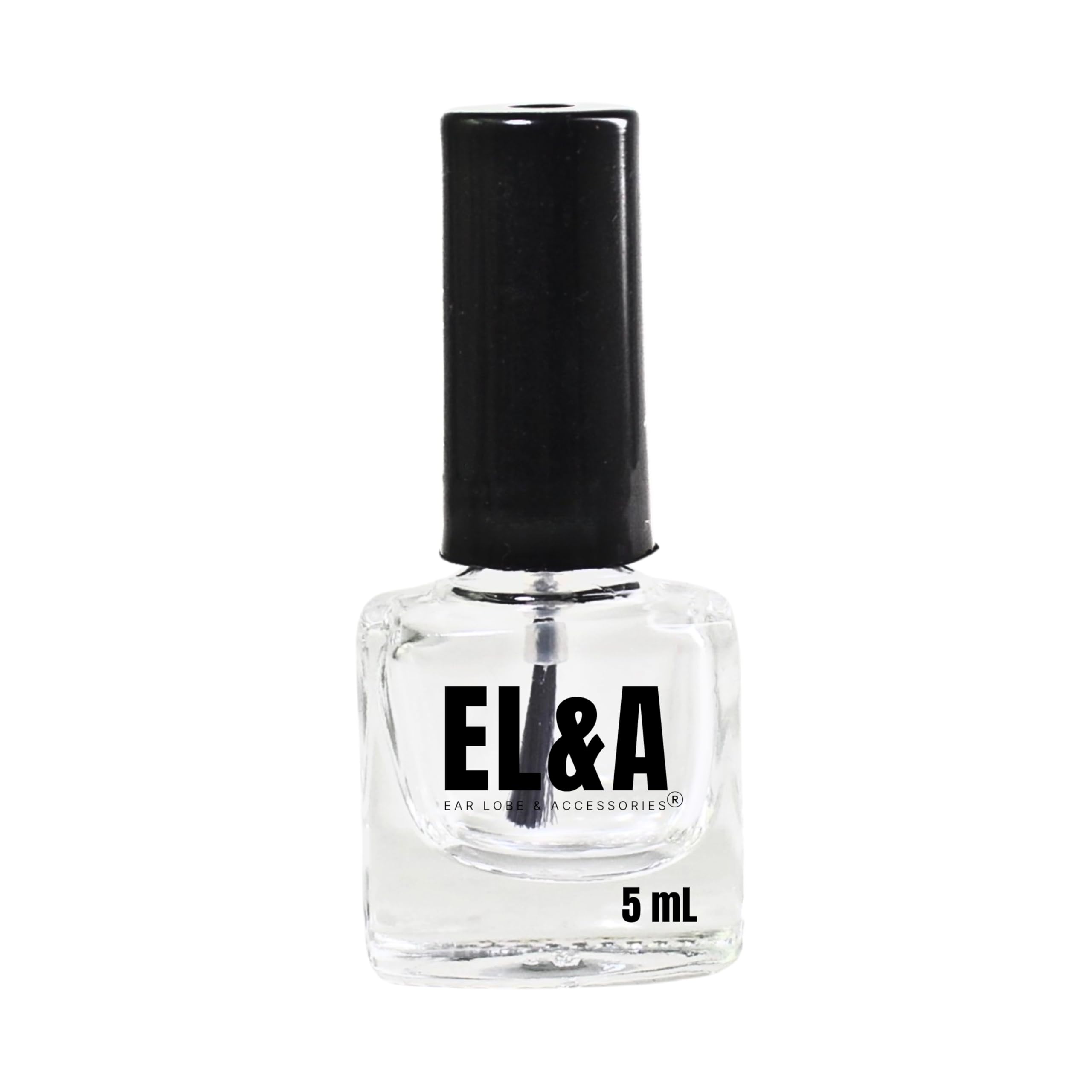 5ml Empty Nail Polish Bottles with Brush Cap - Clear Glass Refillable Containers (6.3x2.3cm) - Pack of 5 for DIY Nail Art, Essential Oils & Beauty Blending | Perfect for Salons, Home Use & Travel
