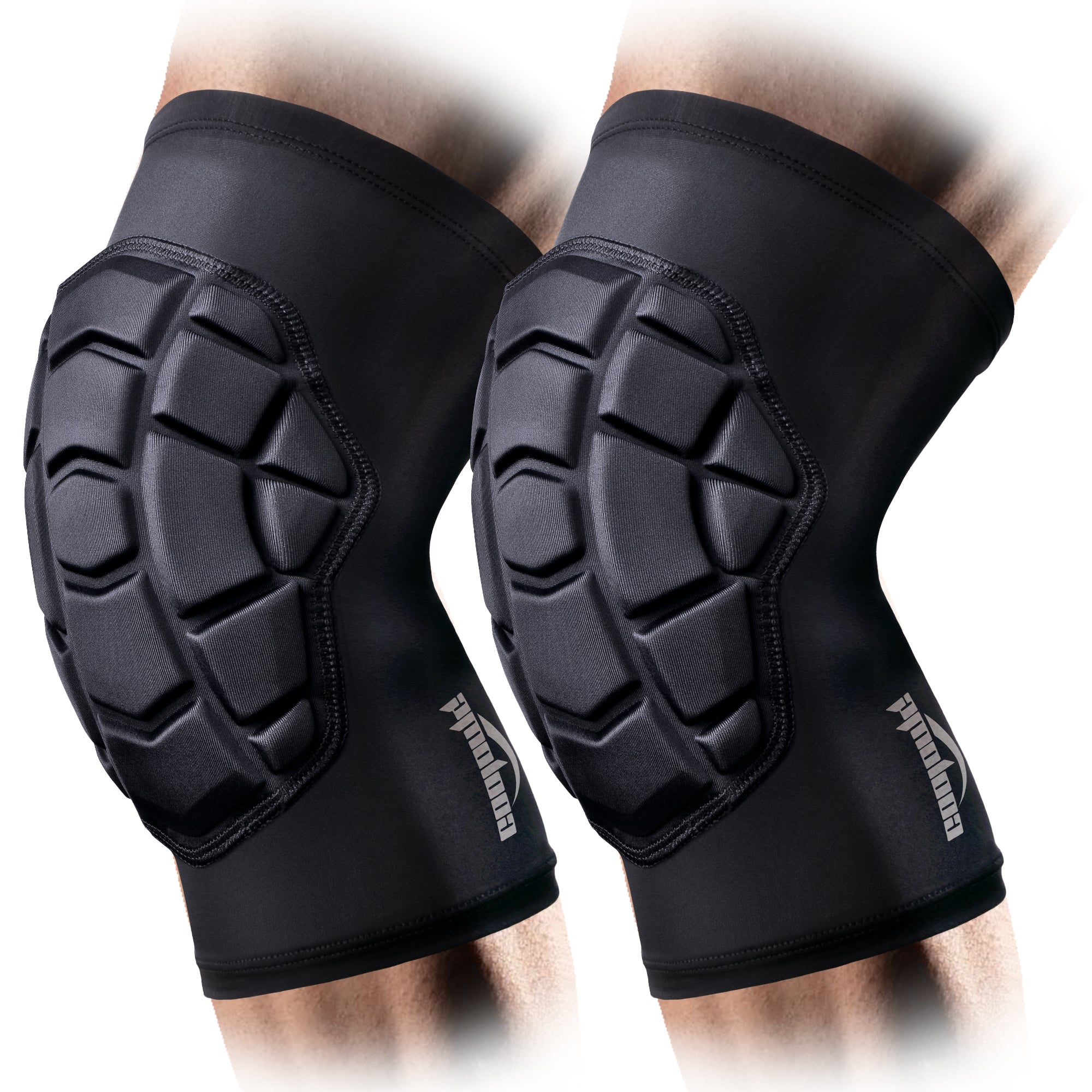 COOLOMG Knee Pads for Sports - Protective Knee Compression Sleeves for Wrestling, Basketball, Football & Volleyball - Youth & Adult Knee Guards for Training, Workouts & Injury Prevention