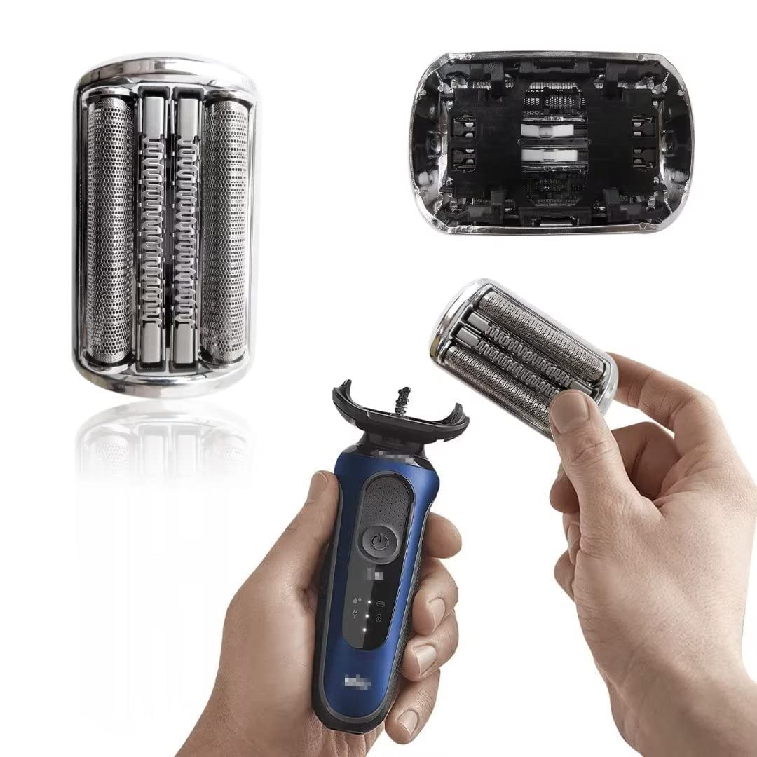 Upgraded YYU Electric Shaver Head Replacement for Braun Series 9 92S/92M Men's Razor - Silver Replacement Part for Smooth Shaving at Home & Travel