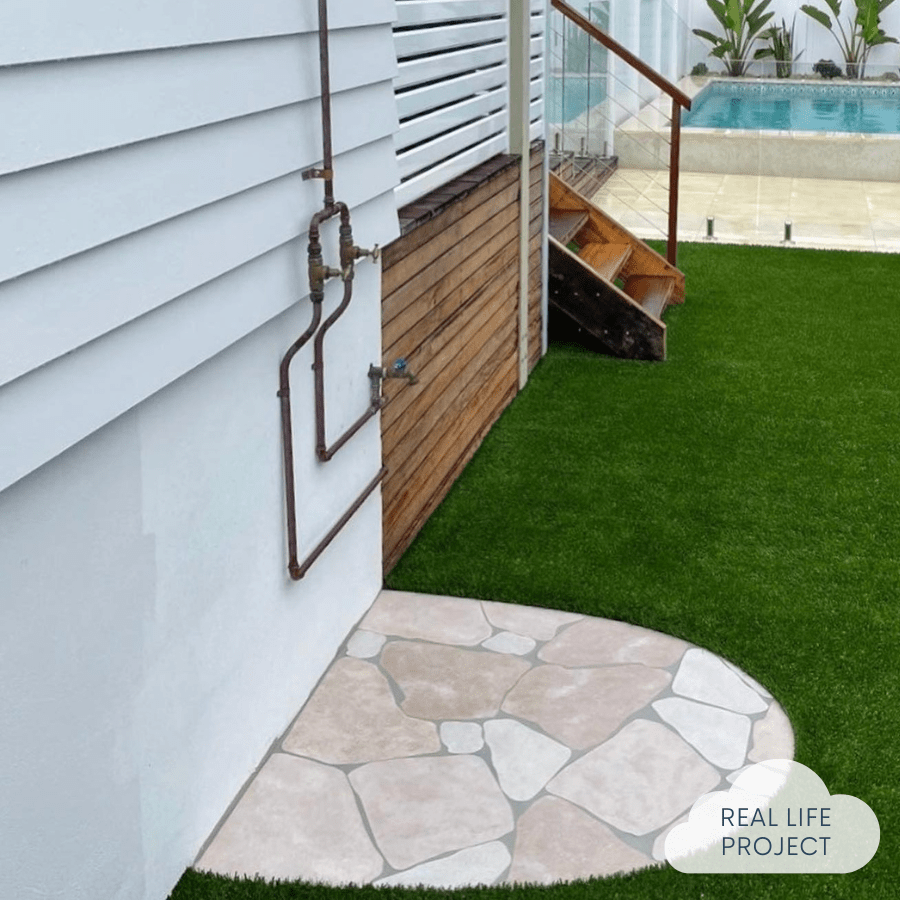 Clovelly Stone Look Crazy Paving Tiles - Natural Stone Effect Outdoor Flooring for Patio, Garden & Walkway Landscaping