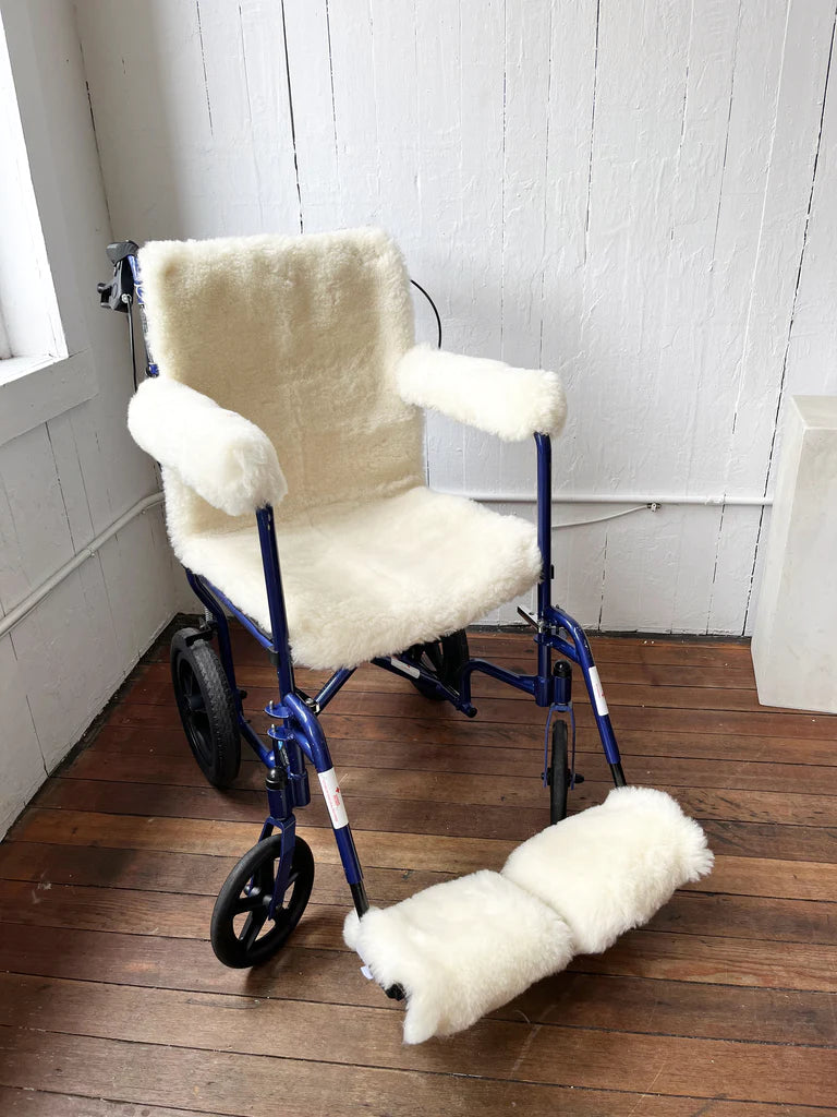 Sheep Wool Wheelchair Covers - Soft & Warm Universal Fit for Seniors & Disabled - Home & Hospital Use for Comfort & Protection