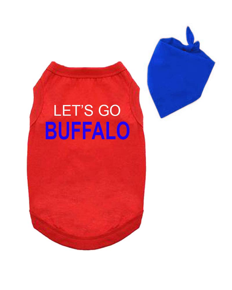 Premium Dog Gift Set - Buffalo Themed Dog Jersey & Outfit for Pet Apparel | Perfect for Game Day, Pet Parties & Buffalo Bills Fans