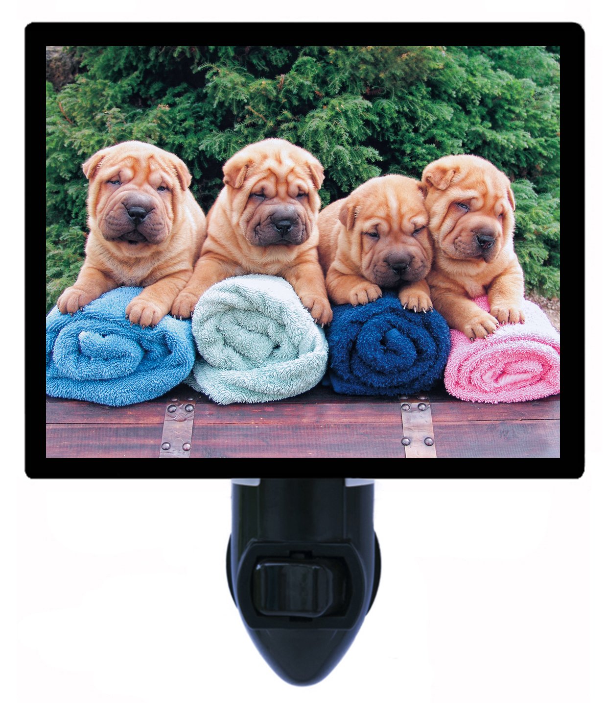 Shar Pei Puppy Dog Night Light - Pet LED Night Lamp for Bedroom, Nursery & Hallway - Cute Puppy Nightlight for Kids, Adults & Dog Lovers