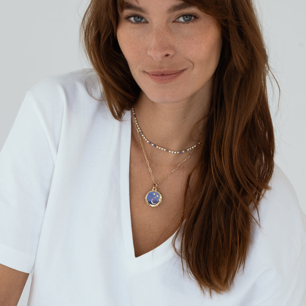 Night & Day Pendant Necklace - Elegant Two-Tone Jewelry for Women - Perfect for Date Nights & Office Wear