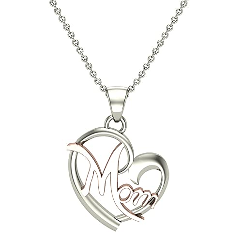 14K/18K White/Yellow/Rose Gold Mom Pendant Necklace - Elegant Chain Jewelry Gift for Women & Girls - Perfect for Mother's Day, Birthday & Anniversary Gifts - Dishis Designer Jewelry Collection