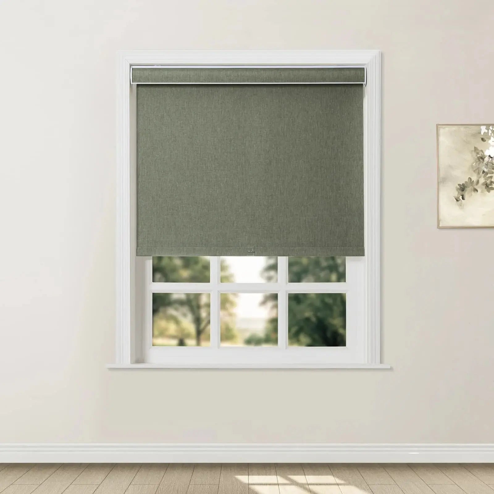 Blackout Cordless Roller Shades for Windows - Room Darkening Window Treatments for Bedroom, Nursery & Home Theater - Premium Fabric by Alvin Boutique