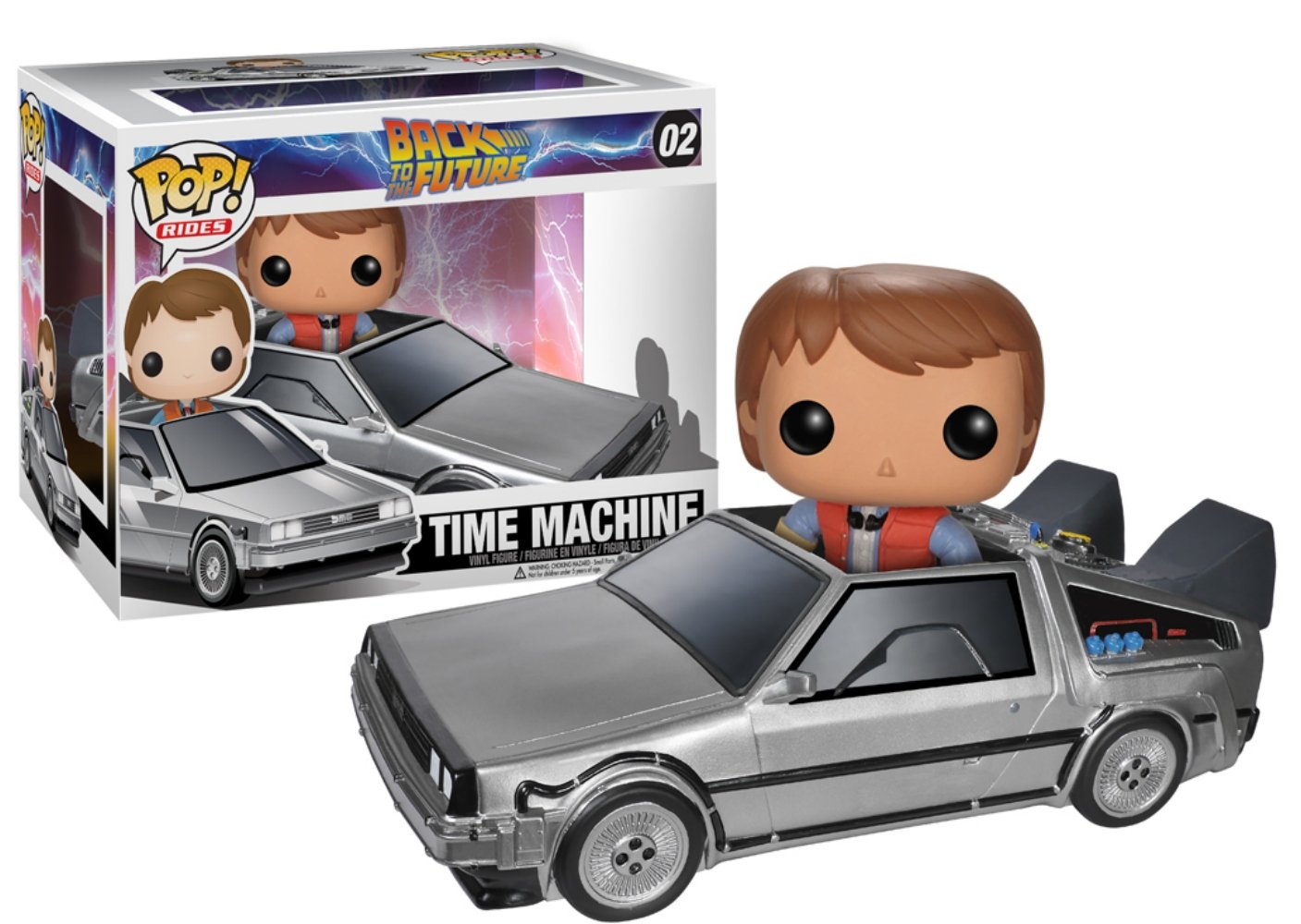 Funko POP! Back to The Future Delorean Vinyl Figure - Marty McFly Time Machine Collectible Toy for Movie Fans & Pop Culture Enthusiasts | Perfect for Display, Gifts, and Nostalgic Decor