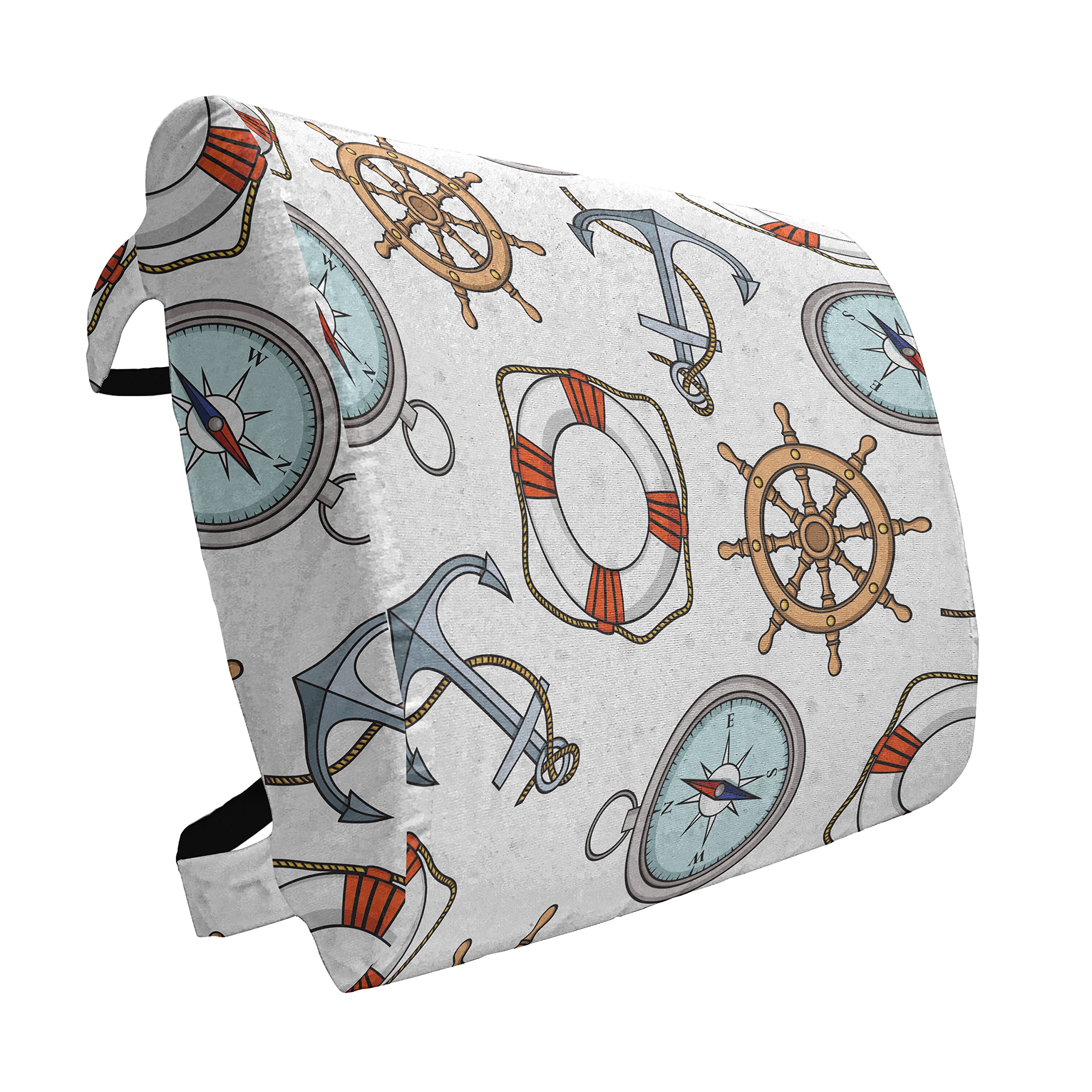 Ambesonne Nautical Compass Lumbar Support Pillow - High Density Foam Back Cushion for Office Chair & Car Seat (14
