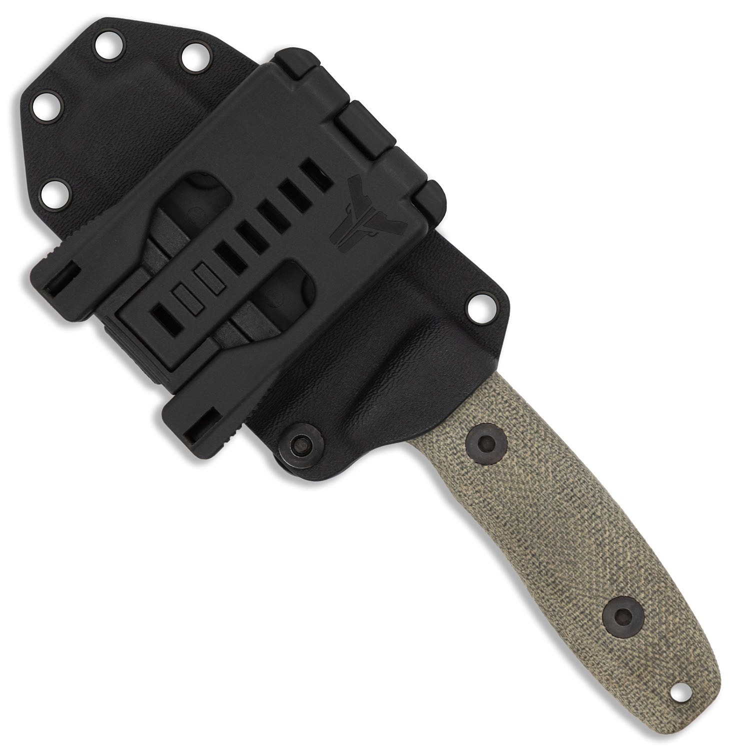 Premium EDC Fixed Blade Knife - CPM MagnaCut Steel, Black DLC Coating, Green Canvas Micarta Handle - Perfect for Outdoor Camping, Hunting & Survival Gear