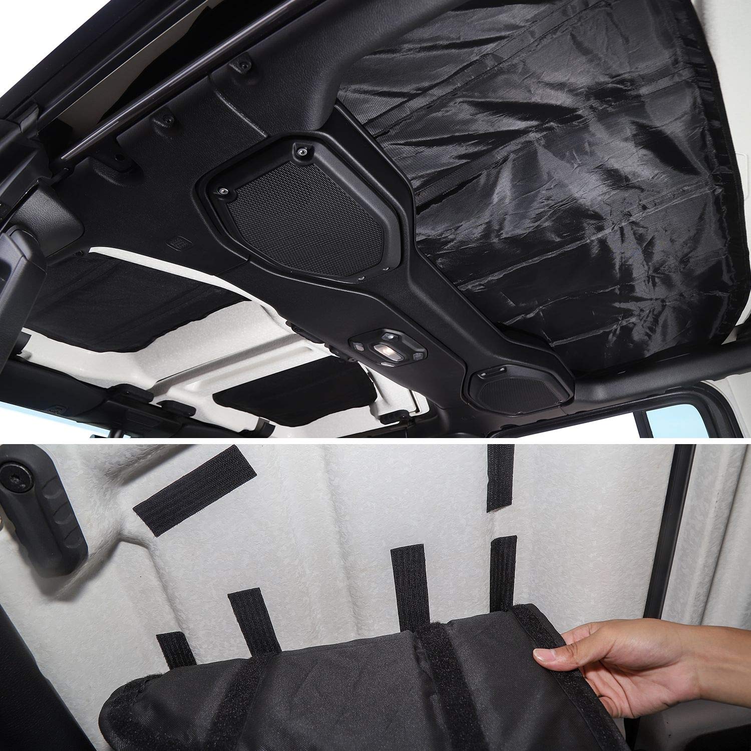 Premium Headliner Roof Heat Insulation for Jeep Wrangler JL & JLU (2018-2024) | Hardtop Ceiling Liner & Heat Shield Pad | 4-Door Accessories for Summer Sun Protection & Winter Warmth