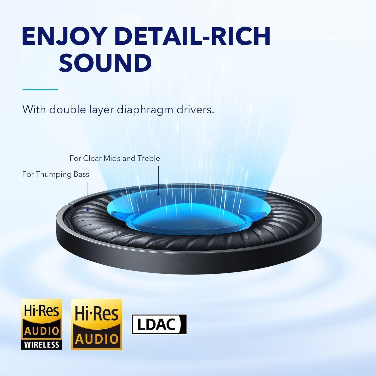 Soundcore by Anker Space Q45 Wireless Headphones with 98% Noise Cancelling, 50H Battery Life & Hi-Res Audio - Perfect for Travel, Work & Gym (Bluetooth 5.3, App Control, Comfort Fit, Clear Calls)