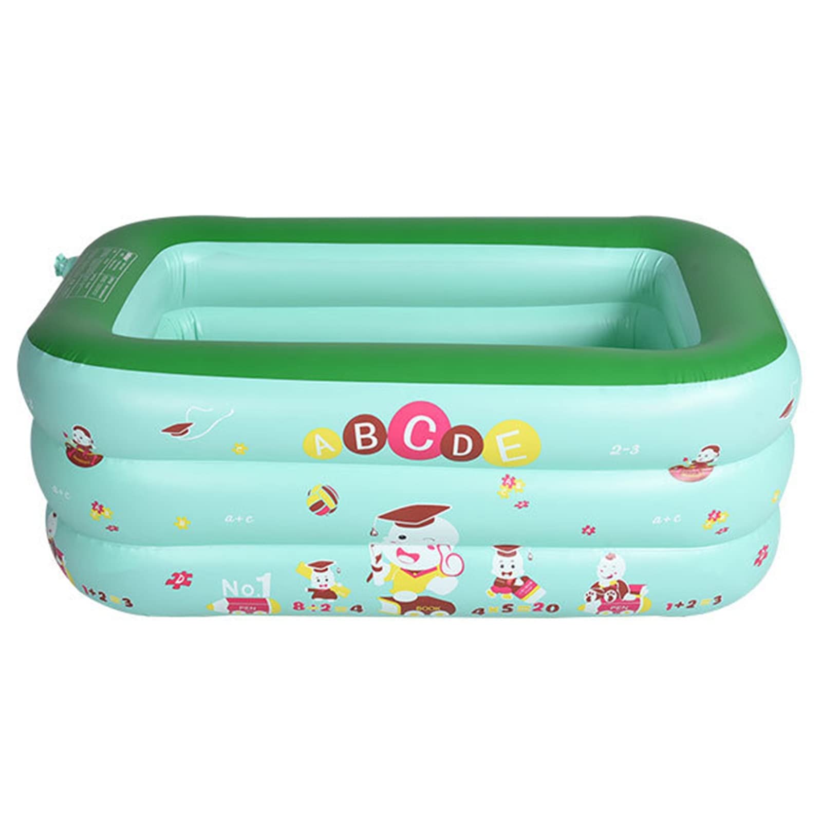 Inflatable Swimming Pool for Kids & Adults - 130cm Large Thickened Family Outdoor/Indoor Pool with Ocean Ball Play Area - Perfect for Backyard, Beach, Parties (Green)
