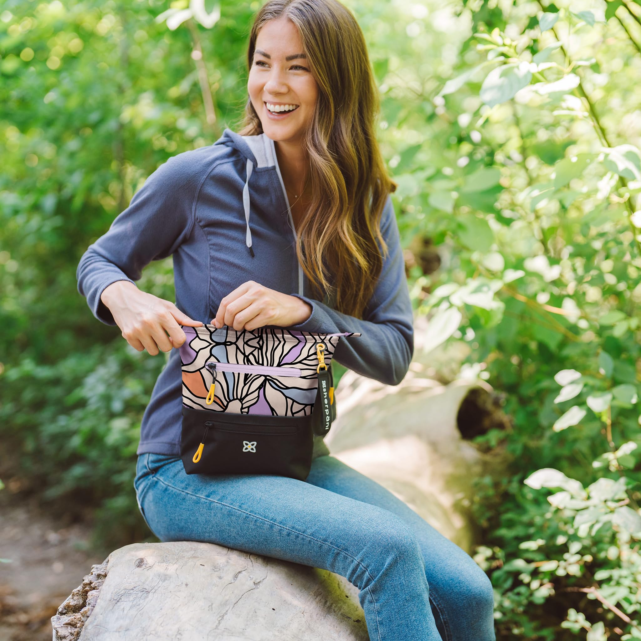 Sherpani Sadie RFID Crossbody Bag for Women - Lightweight Travel Purse (Bloom) - Perfect for Daily Use & Outings