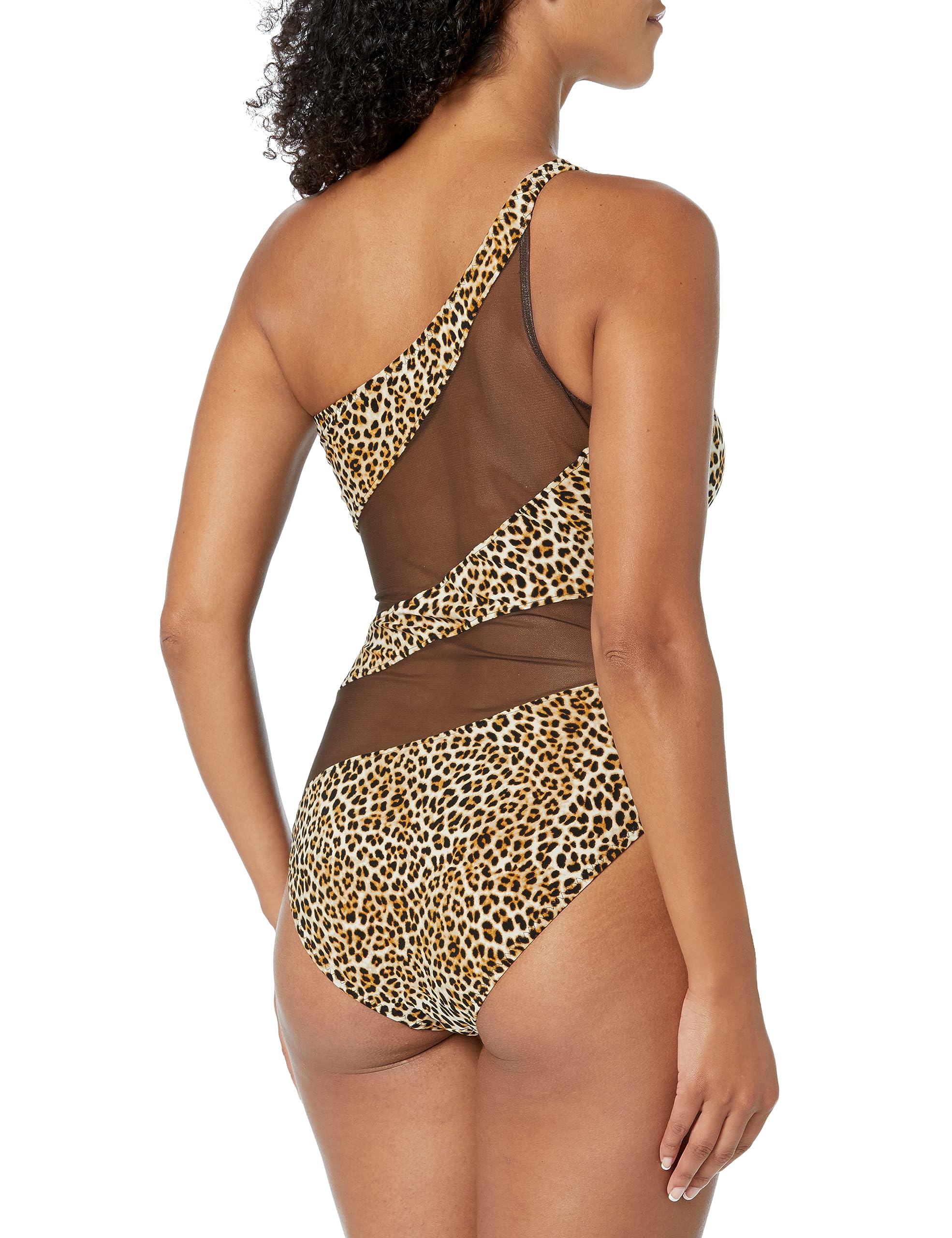 Norma Kamali Women's Snake Mesh Mio One Piece Swimsuit | Sexy High Cut Bathing Suit | Perfect for Beach Vacations, Pool Parties & Summer Getaways