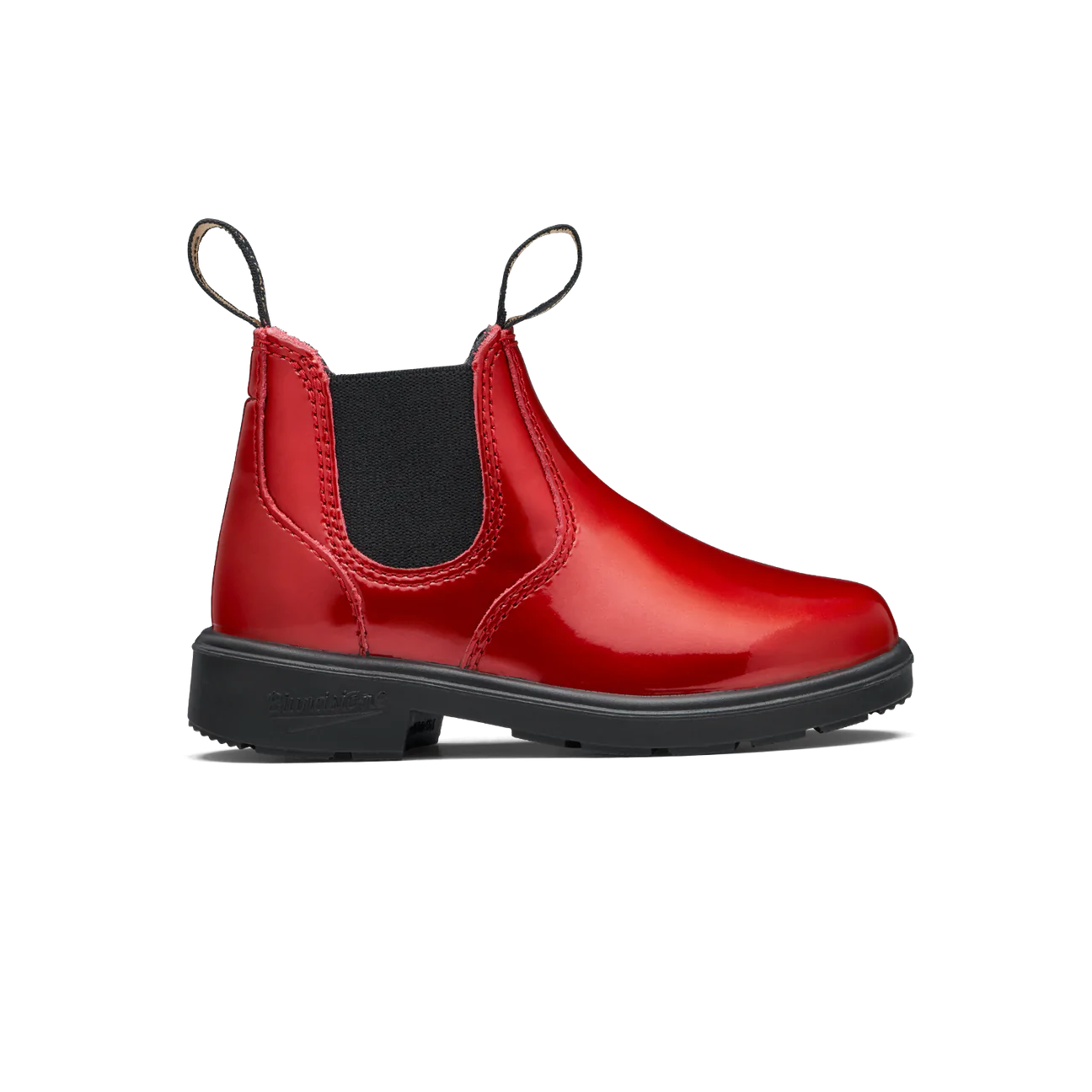 Blundstone Red Patent Leather Kids' Chelsea Boots - Waterproof & Comfortable for School, Play & Outdoor Activities