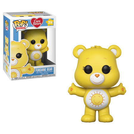 Care Bears Funshine Bear Pop! Vinyl Figure #356 - Collectible Toy for Kids & Adults, Perfect for Birthday Gifts & Disney Collections