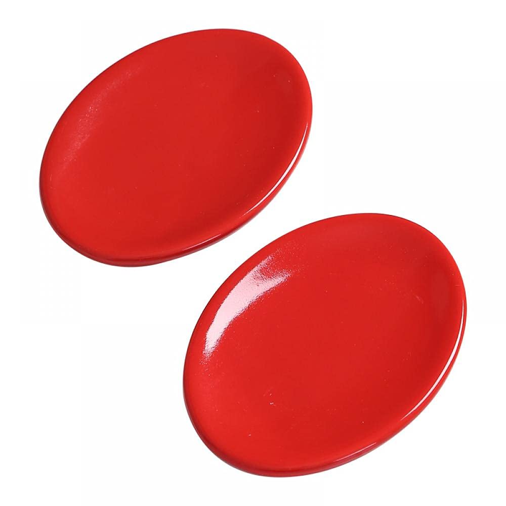Gaolinci 2-Piece Ceramic Soap Dish Set - Elegant Red Bathroom Soap Holder for Sink Countertop, Perfect for Guest Bathrooms & Luxury Home Decor