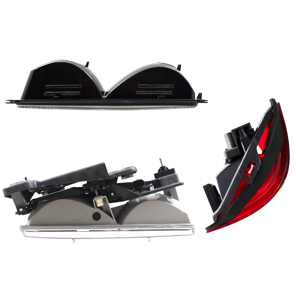 Brock Replacement 6-Piece Headlight & Taillight Kit - Compatible with 15034929, 15034930, 5977867, 5977868 - High-Performance Composite Headlights, Tail Lights & Front Signal Markers - Perfect for Truck & SUV Upgrades, Night Driving Safety