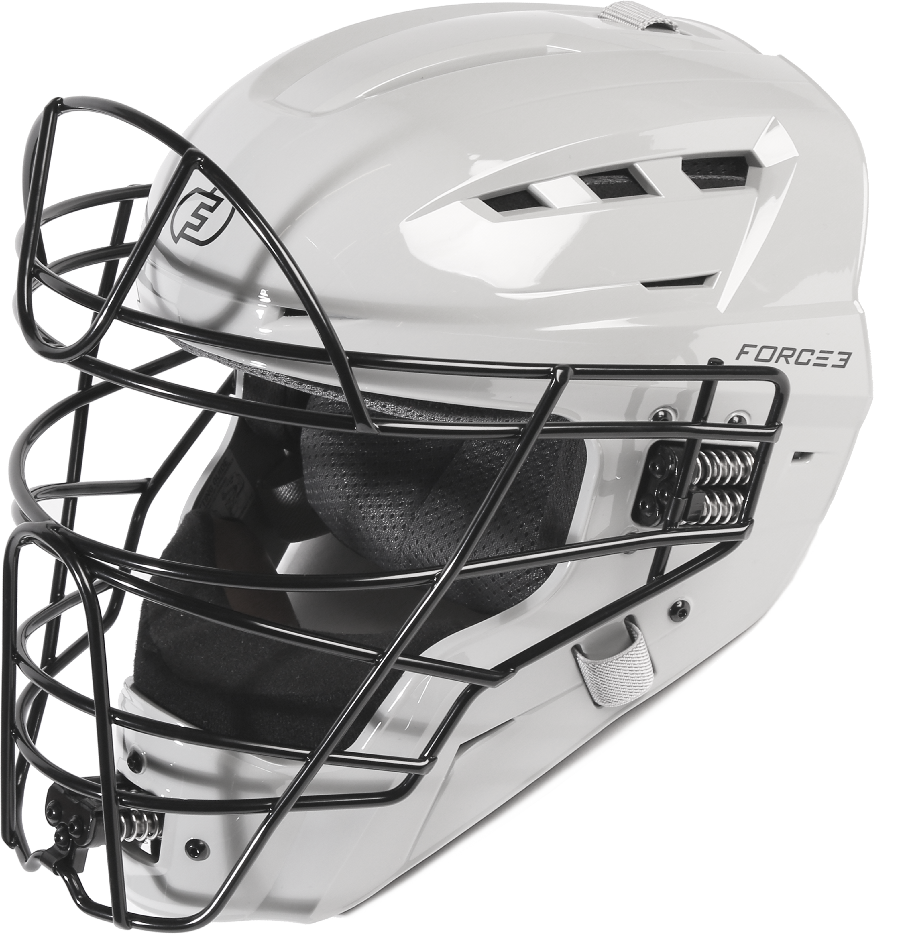 FORCE3 XS3® PRO Catchers Helmet - NOCSAE Certified Gloss Finish Baseball Catcher's Mask for Youth & Adult Players - Perfect for Games, Training & Safety Protection